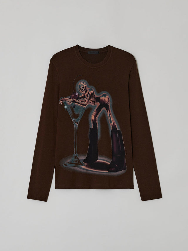 AW23 ‘RIDERS’ FURRY SKELETON PRINT LONG SLEEVES TOP (-30%)
