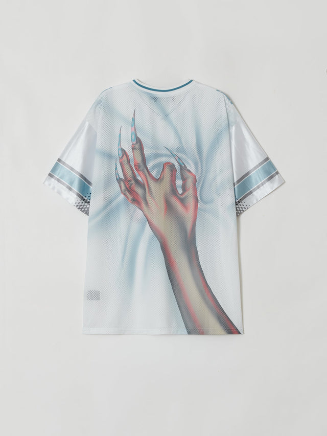 SS25 ‘TWIST’ G00M WHITE FOOTBALL TOP (-30%)