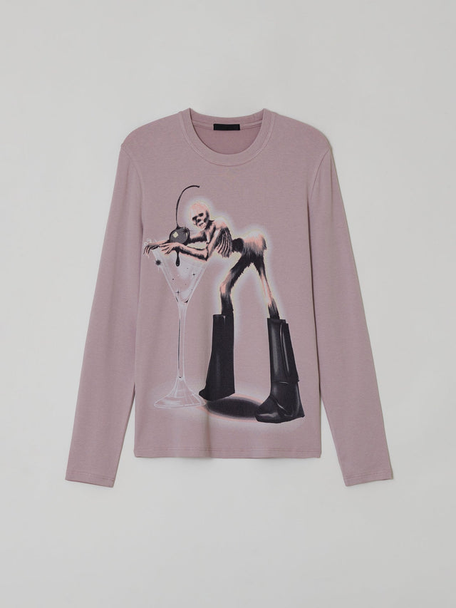 AW23 ‘RIDERS’ FURRY SKELETON PRINT LONG SLEEVES TOP (-30%)