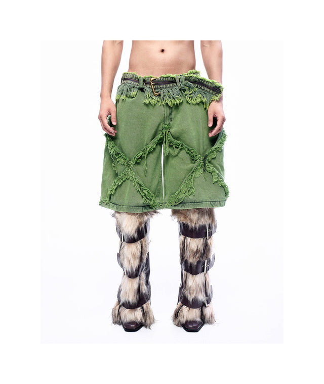 SS24 ‘BAD SPORTS’ FRAY BELT (GREEN)