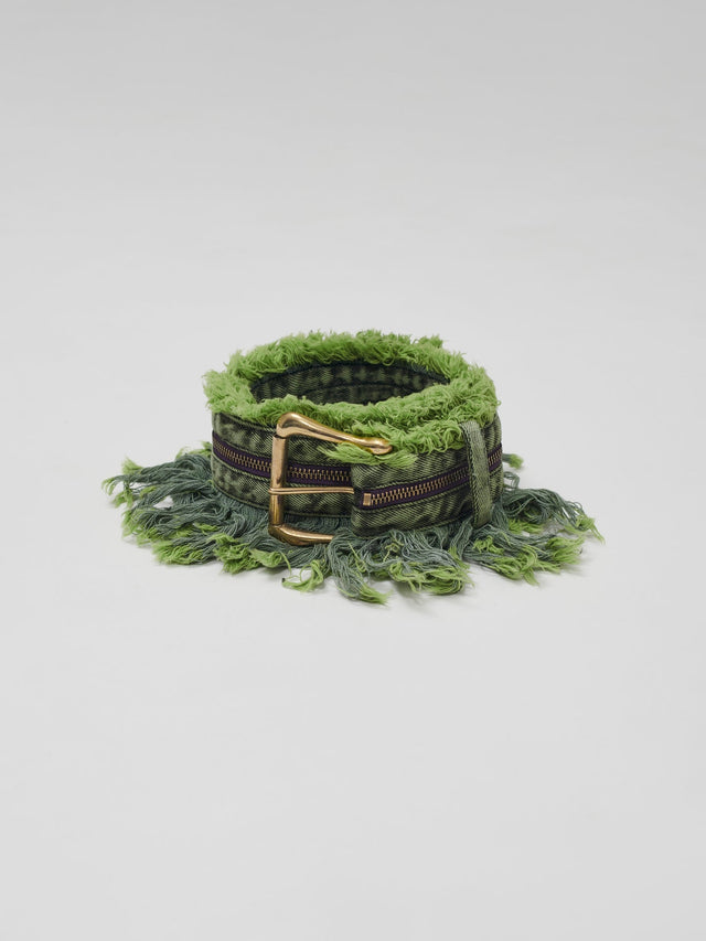 SS24 ‘BAD SPORTS’ FRAY BELT (GREEN)
