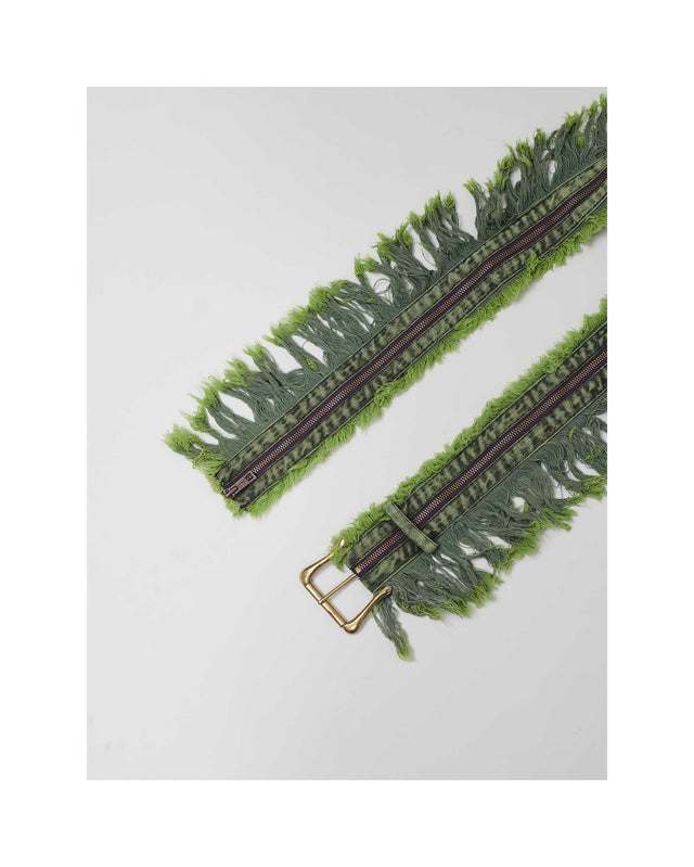 SS24 ‘BAD SPORTS’ FRAY BELT (GREEN)