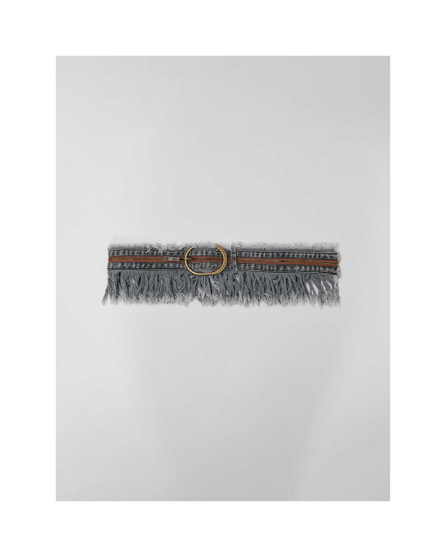 SS24 ‘BAD SPORTS’ FRAY BELT (GREY)
