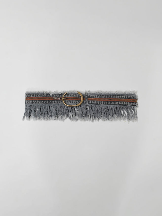 SS24 ‘BAD SPORTS’ FRAY BELT (GREY)