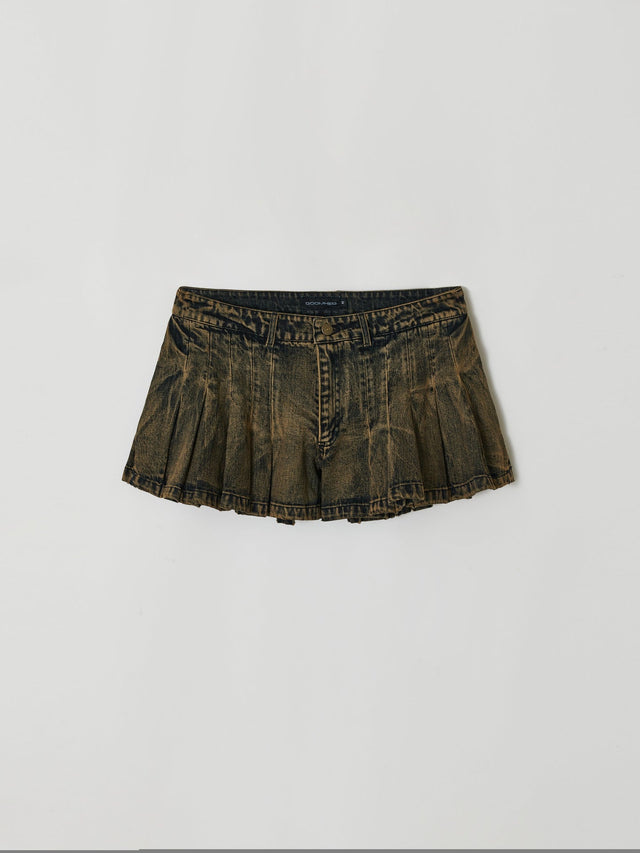 SS25 ‘TWIST’ DENIM PLEATED SHORTS (-40%)