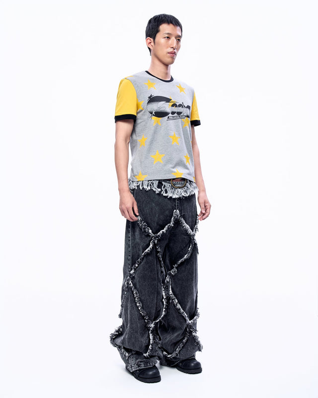 SS24 ‘BAD SPORTS’ FRAY DOUBLE X BAGGY JEANS (-40%)