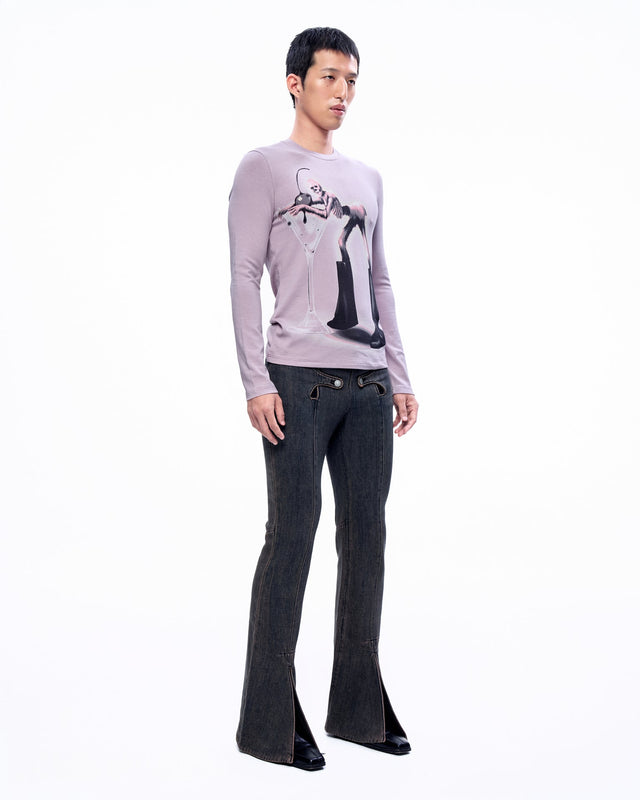 AW23 ‘RIDERS’ FURRY SKELETON PRINT LONG SLEEVES TOP (-30%)