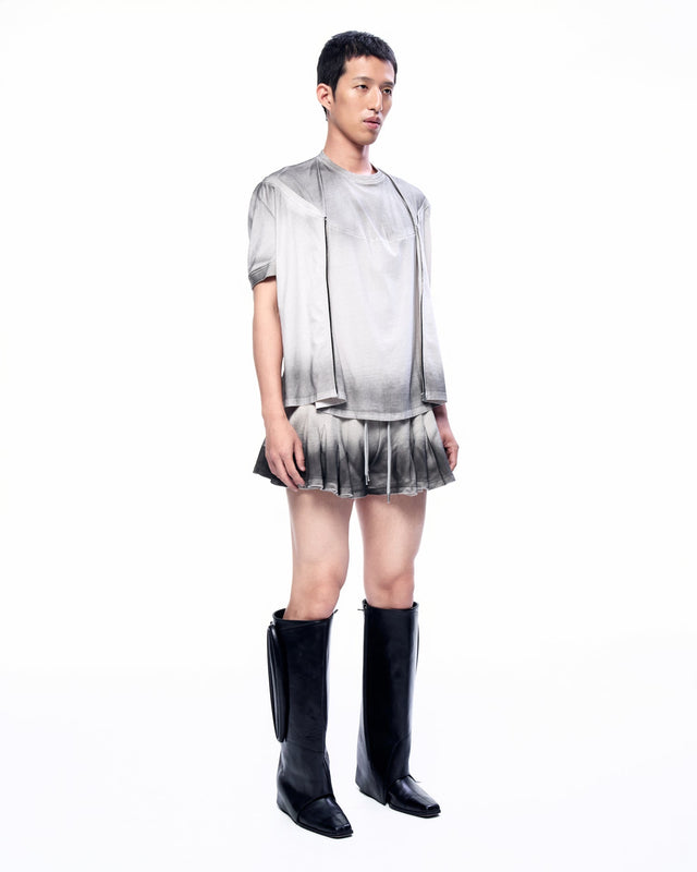 SS25 ‘TWIST’ FRONT ZIP UP T-SHIRT (-30%)