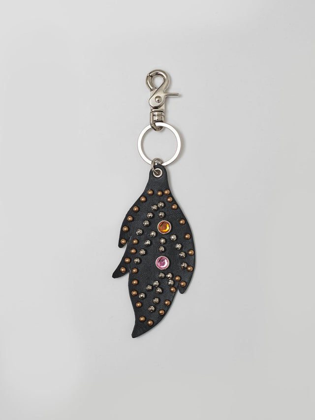 LEAF STUD KEY RING