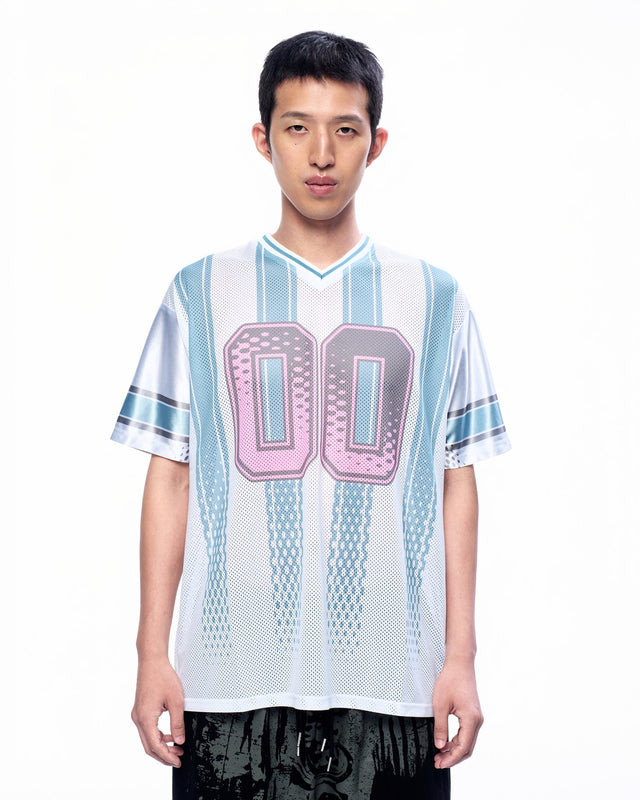 SS25 ‘TWIST’ G00M WHITE FOOTBALL TOP (-30%)