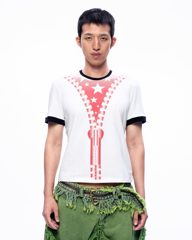 SS24 ‘BAD SPORTS’ ZIPPER PRINT T-SHIRT (-40%)
