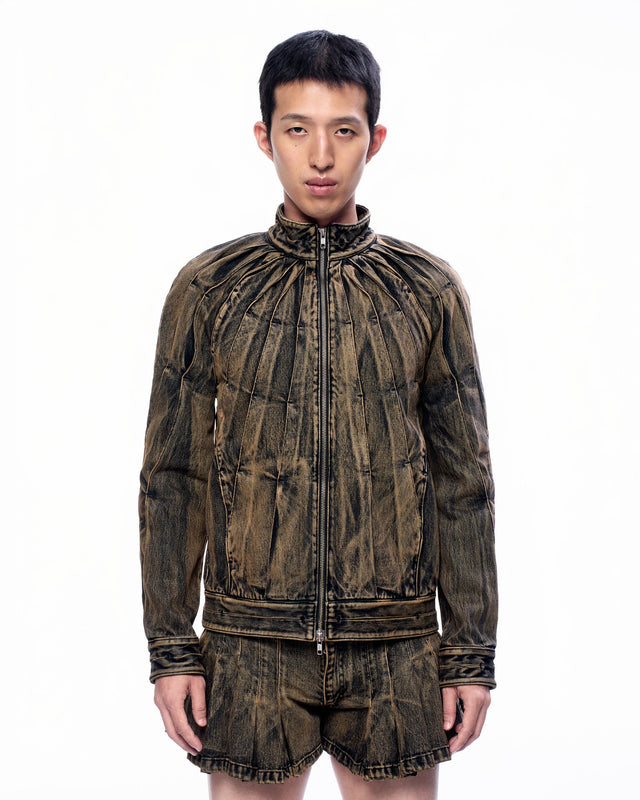 SS25 ‘TWIST’ DENIM SUNRAY PLEAT JACKET (-20%)