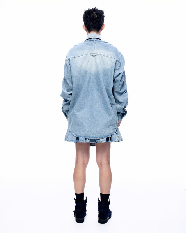 SS26 ‘STATIC’ DENIM TWIST SHIRT (-30%)