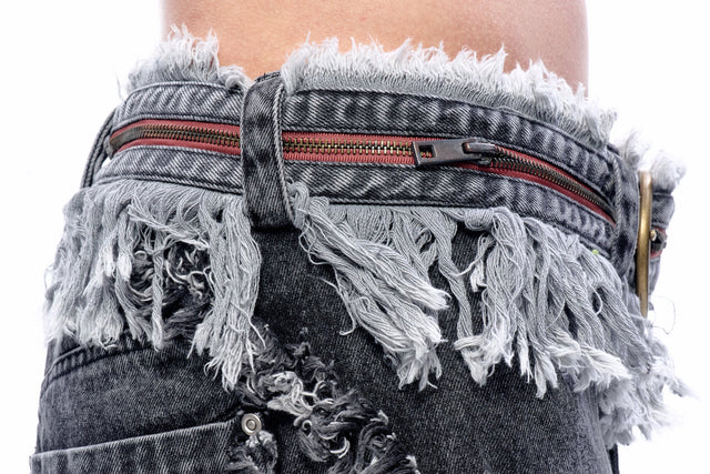 SS24 ‘BAD SPORTS’ FRAY BELT (GREY)