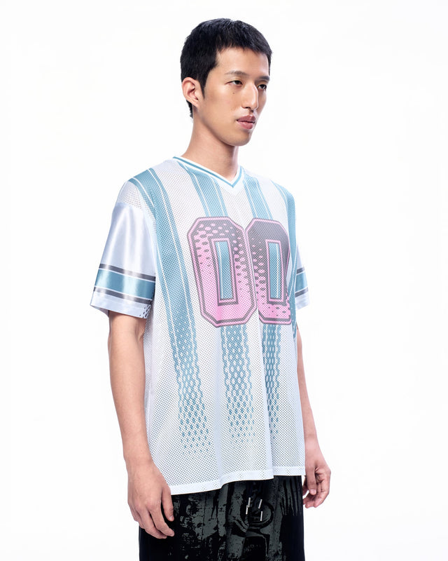 SS25 ‘TWIST’ G00M WHITE FOOTBALL TOP (-30%)