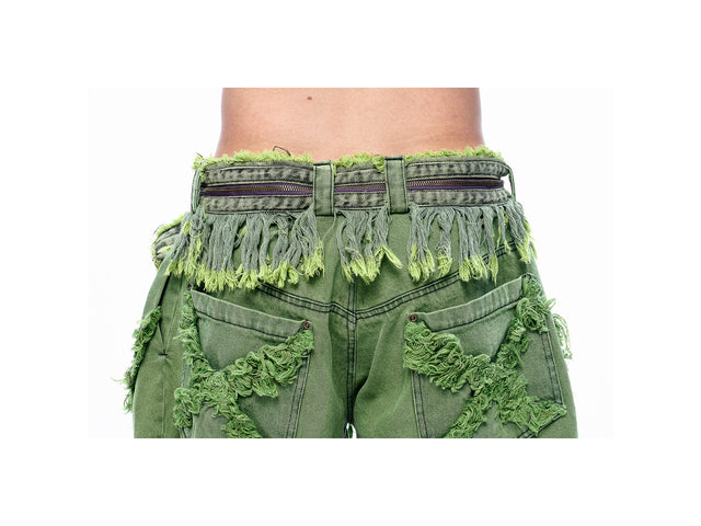 SS24 ‘BAD SPORTS’ FRAY BELT (GREEN)