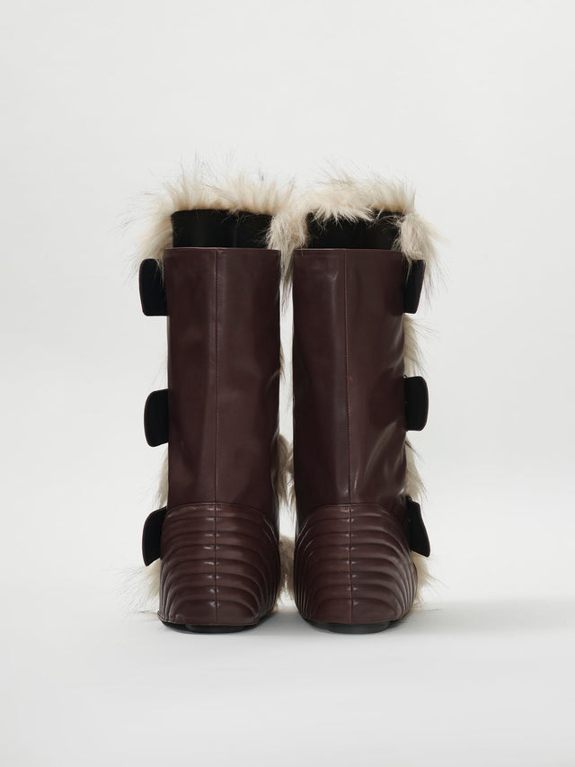 MULTI BUCKLE FUR BOOTS (-10%)