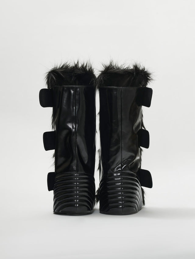 MULTI BUCKLE FUR BOOTS (-10%)