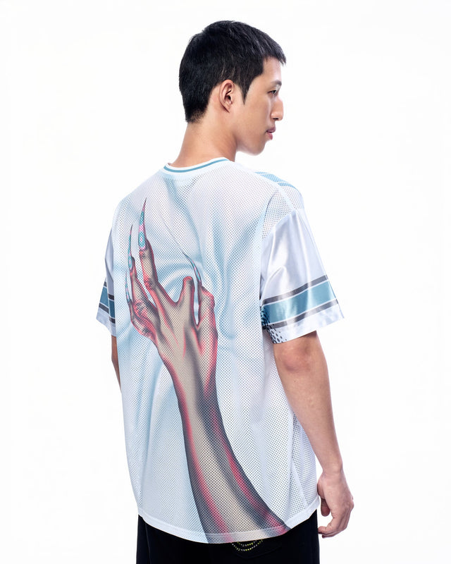 SS25 ‘TWIST’ G00M WHITE FOOTBALL TOP (-30%)