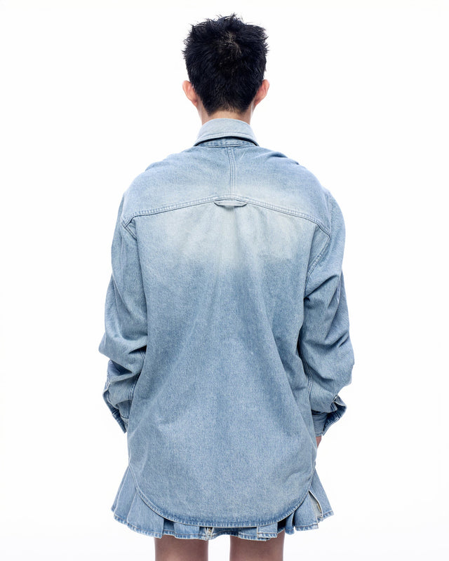 SS26 ‘STATIC’ DENIM TWIST SHIRT (-30%)