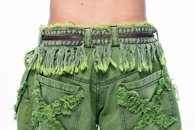 SS24 ‘BAD SPORTS’ FRAY BELT (GREEN)