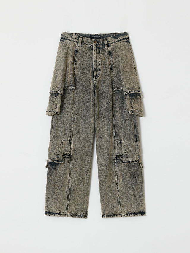 SS26 ‘STATIC’ FLARED LAYER DOUBLE POCKET JEANS (-30%)