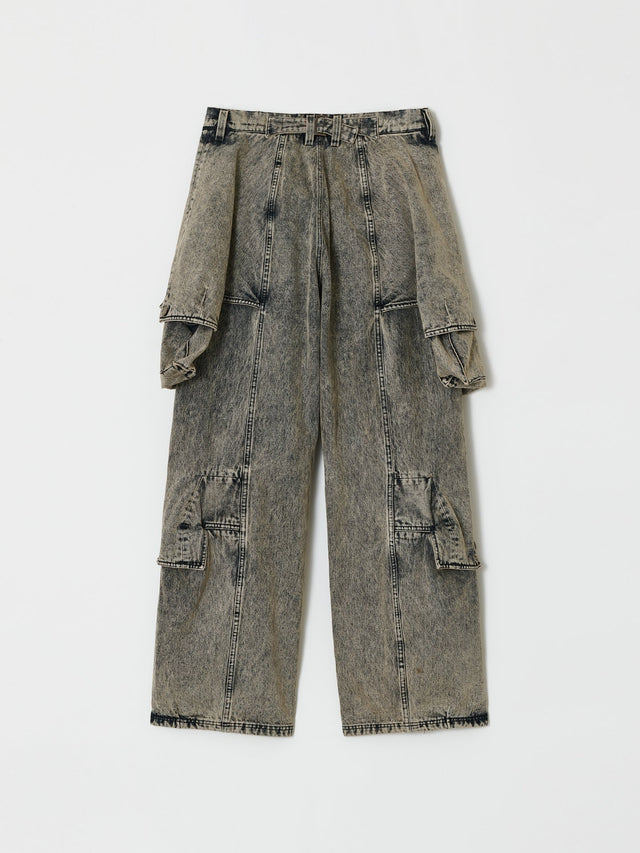 SS26 ‘STATIC’ FLARED LAYER DOUBLE POCKET JEANS (-30%)