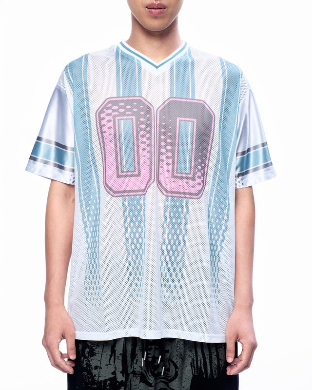 SS25 ‘TWIST’ G00M WHITE FOOTBALL TOP (-30%)
