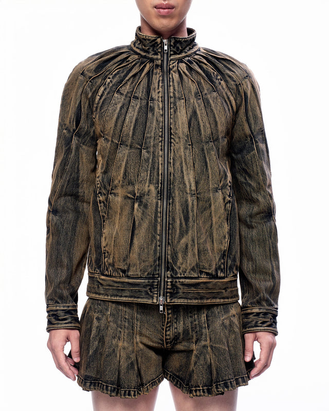 SS25 ‘TWIST’ DENIM SUNRAY PLEAT JACKET (-20%)