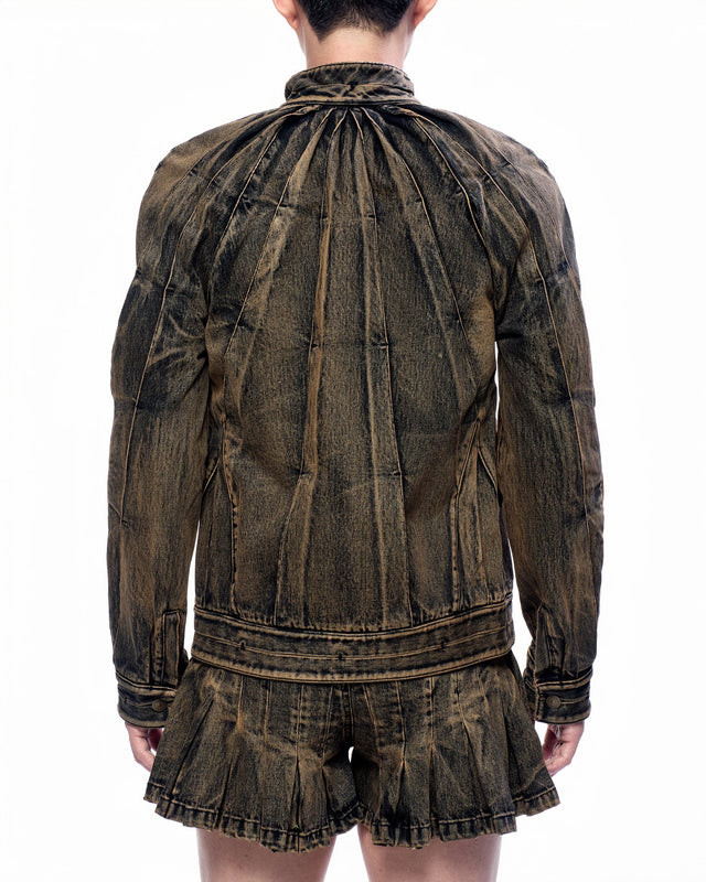 SS25 ‘TWIST’ DENIM SUNRAY PLEAT JACKET (-20%)