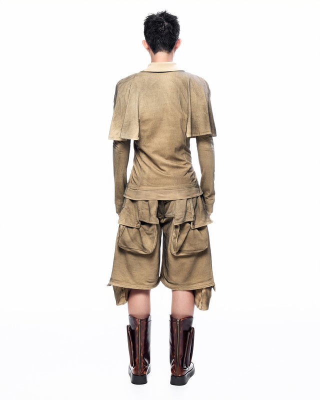 SS26 ‘STATIC’ CAPE LONG SLEEVE ZIP UP (-30%)