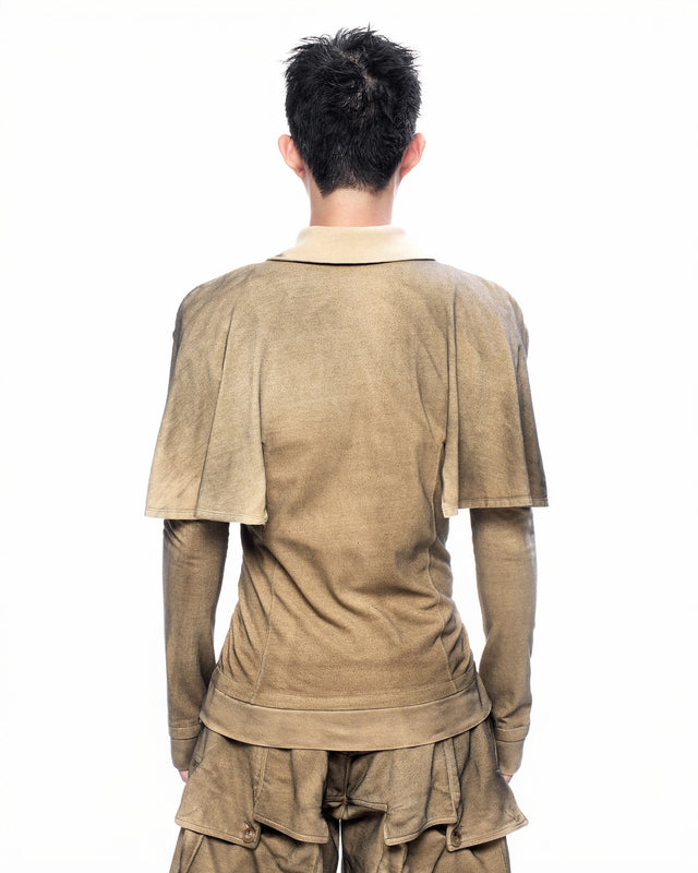 SS26 ‘STATIC’ CAPE LONG SLEEVE ZIP UP (-30%)