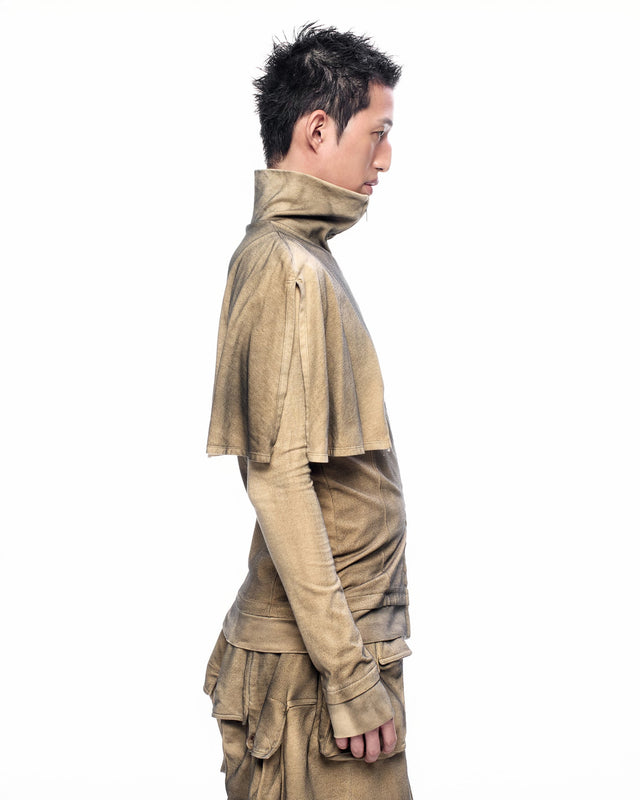 SS26 ‘STATIC’ CAPE LONG SLEEVE ZIP UP (-30%)