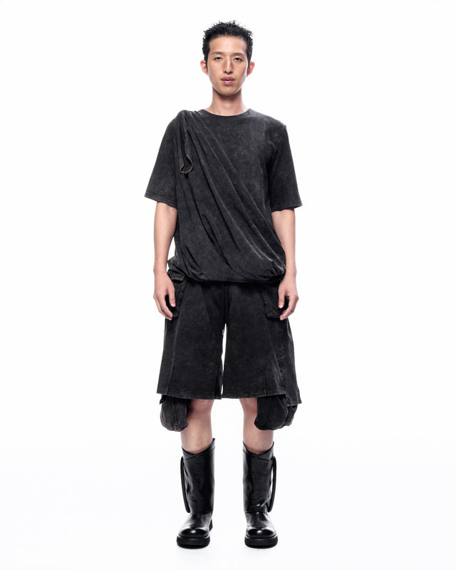 SS26 ‘STATIC’ DRAPED CROSS BAG TOP (-30%)