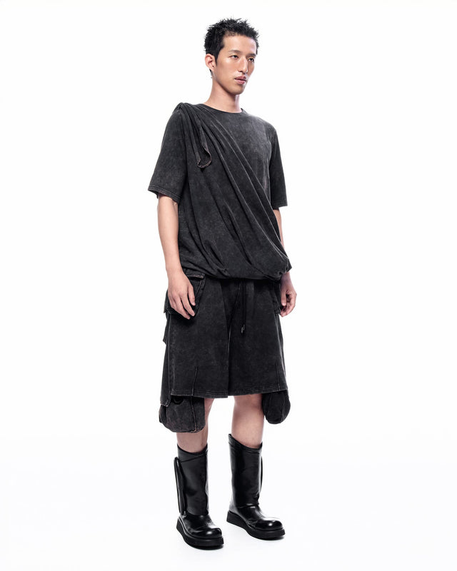 SS26 ‘STATIC’ DRAPED CROSS BAG TOP (-30%)