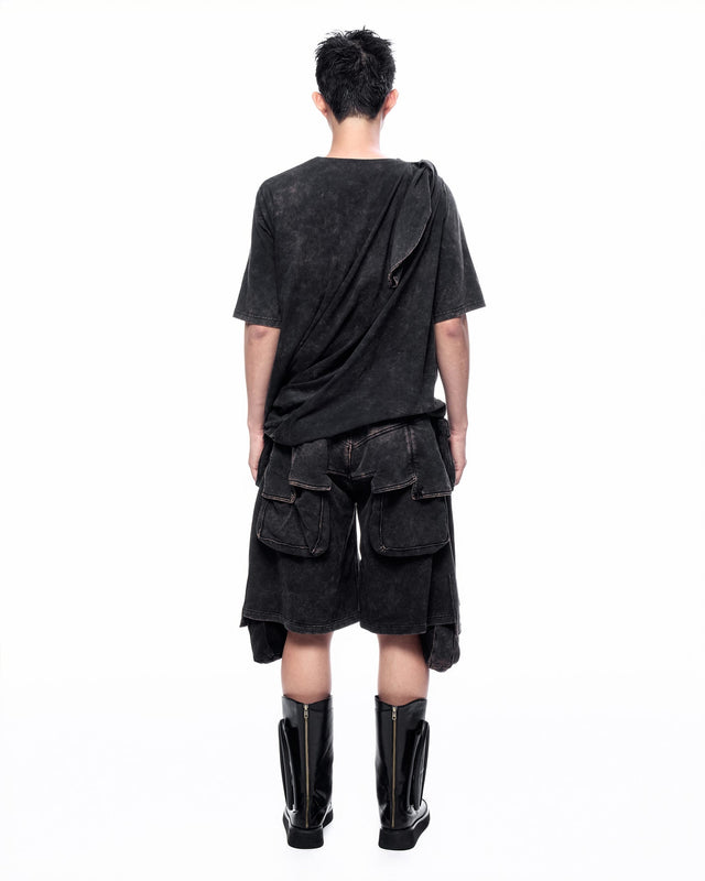 SS26 ‘STATIC’ DRAPED CROSS BAG TOP (-30%)