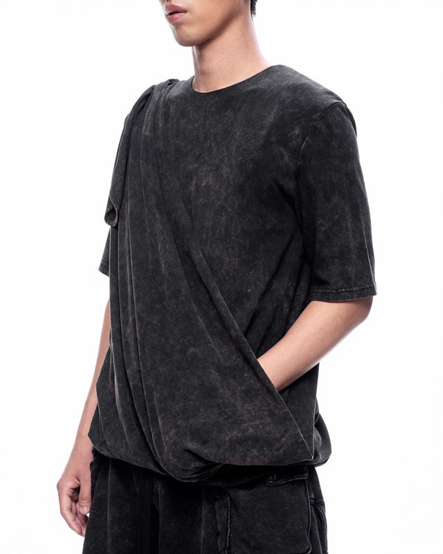 SS26 ‘STATIC’ DRAPED CROSS BAG TOP (-30%)