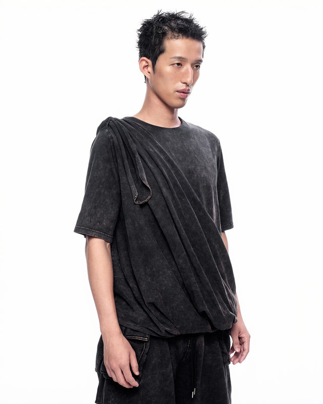 SS26 ‘STATIC’ DRAPED CROSS BAG TOP (-30%)