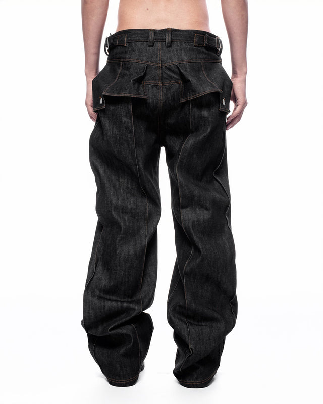 SS26 ‘STATIC’ LONG BACK POCKET JEANS (-30%)