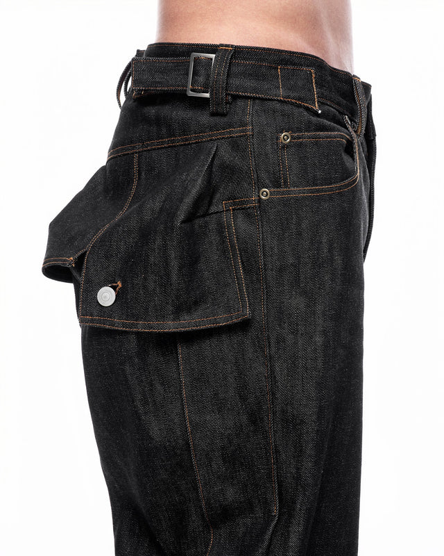 SS26 ‘STATIC’ LONG BACK POCKET JEANS (-30%)