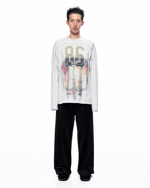 SS26 ‘STATIC’ PLEATED LONG  SLEEVES T-SHIRT (-30%)