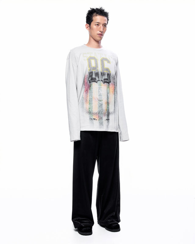 SS26 ‘STATIC’ PLEATED LONG  SLEEVES T-SHIRT (-30%)
