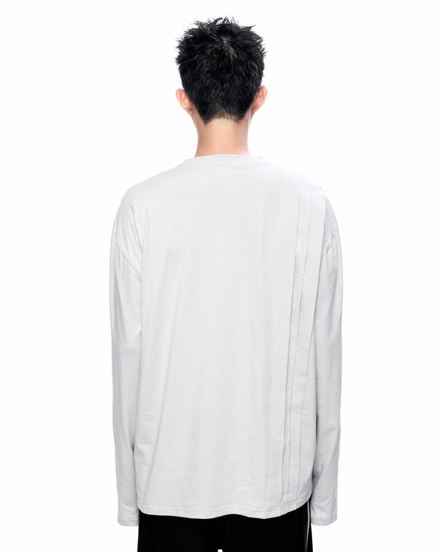 SS26 ‘STATIC’ PLEATED LONG  SLEEVES T-SHIRT (-30%)