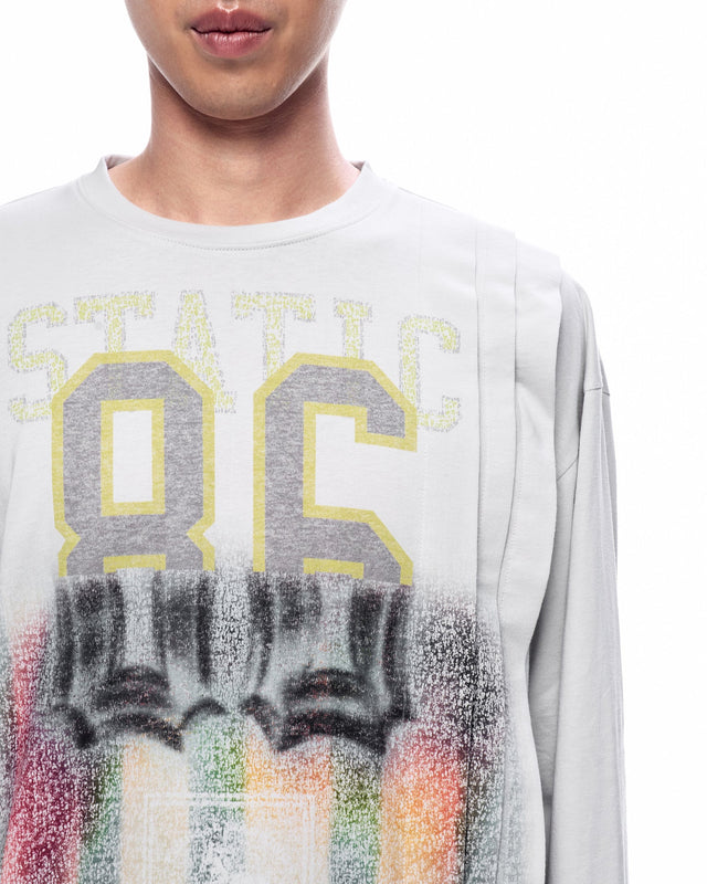 SS26 ‘STATIC’ PLEATED LONG  SLEEVES T-SHIRT (-30%)