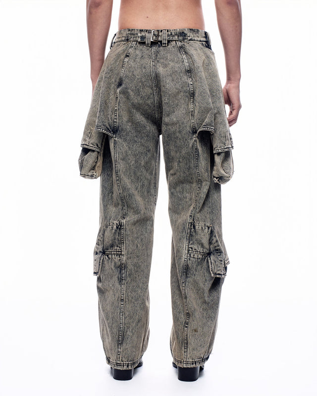 SS26 ‘STATIC’ FLARED LAYER DOUBLE POCKET JEANS (-30%)